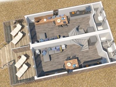 Plattegrond strandhuisje Hoek van Holland